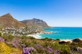 Llandudno beach and seaside town of Cape Town Royalty Free Stock Photo