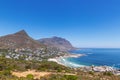 Llandudno suburb and beach view in Cape Town Royalty Free Stock Photo