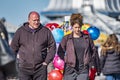 Llandudno , Wales - April 23 2018 : Folks enjoying the Pier at the seaside resort of Llandudno, North Wales, United Royalty Free Stock Photo