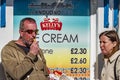 Llandudno , Wales - April 23 2018 : Folks enjoying the Pier at the seaside resort of Llandudno, North Wales, United Royalty Free Stock Photo