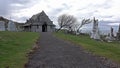 Llandudno , Wales, UK - April 22 2018 : St Tudno`s church and cemetery on the Great Orme at Llandudno, Wales, UK