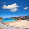 Llanes El Sablon beach in Asturias Spain Royalty Free Stock Photo