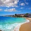 Llanes El Sablon beach in Asturias Spain Royalty Free Stock Photo