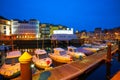 Llanes marina port sunset in Asturias Spain