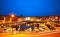 Llanes marina port sunset in Asturias Spain