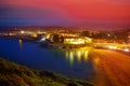 Llanes Playa del Sablon beach sunset Asturias Spain