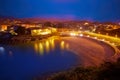 Llanes Playa del Sablon beach sunset Asturias Spain Royalty Free Stock Photo