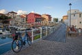 Walkway around the harbour, in Llanes, spain