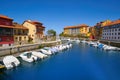 Llanes village port marina in Asturias Spain