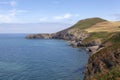 Llangrannog Beach and Pendinas Lochdyn Royalty Free Stock Photo