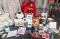 Llanidloes, Wales / UK - July 26th 2019 - Welsh giftshop window of Curig Crafts & Woollens in Llanidloes, mid Wales