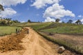 Llano Grande, Antioquia / Colombia November 15, 2018 Workers in a road construction.