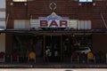 Llano, TX - June 8, 2023: Joe's Bar and Grill Located across from Historic Llano County Courthouse in Downtown Llano