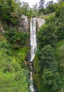 Llanrhaeadr-ym-Mochnant, Pistyll Rhaeadr Waterfall in North Wales, Oswestry, Powys, Wales. Royalty Free Stock Photo