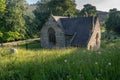 Llantysilio Parish Church near Horseshoe falls Royalty Free Stock Photo