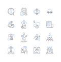 LLC employment line icons collection. Hiring, Employees, Staffing, Benefits, Payroll, Recruiting, Workforce vector and