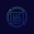 LLC icon, Limited Liability Company linear design