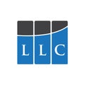 LLC letter logo design on black background.LLC creative initials letter logo concept.LLC letter design