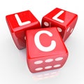 LLC Letters 3 Red Dice Gamble Bet New Business Venture Entrepreneur