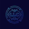 LLC, Limited Liability Company linear icon