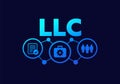 LLC, Limited Liability Company vector design