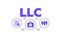 LLC, Limited Liability Company vector design Royalty Free Stock Photo