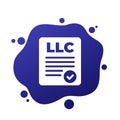 LLC vector icon, Limited Liability Company design Royalty Free Stock Photo