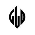 LLD circle letter logo design with circle and ellipse shape. LLD ellipse letters with typographic style. The three initials form a Royalty Free Stock Photo
