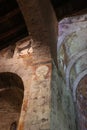 Lleida, Spain, May 1, 2020 - fresco paintings in Church Sant Climent de Taull Royalty Free Stock Photo