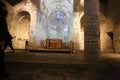 Lleida, Spain, May 1, 2020 - fresco paintings in Church Sant Climent de Taull Royalty Free Stock Photo