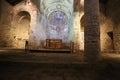 Lleida, Spain, May 1, 2020 - fresco paintings in Church Sant Climent de Taull Royalty Free Stock Photo