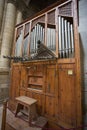 Lleida, Spain, May 1, 2020 - medieval organ of La Seu Vella cathedral