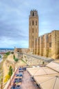 LLEIDA, SPAIN, OCTOBER 1, 2017: La Seu Vella cathedral at Lleida, Spain