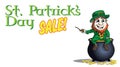 LLeperchaun on pot of gold saint patricks day sale banner