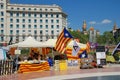 Llibertat Presos Politics stalls in Barcelona