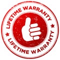 lifetime warranty  stamp Royalty Free Stock Photo