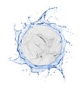 Llight clothes rotates in a swirling splashes of water Royalty Free Stock Photo