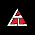 LLL triangle letter logo design with triangle shape. LLL triangle logo design monogram. LLL triangle vector logo template with red Royalty Free Stock Photo
