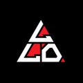 LLO triangle letter logo design with triangle shape. LLO triangle logo design monogram. LLO triangle vector logo template with red Royalty Free Stock Photo