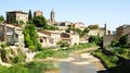 Llobregat River on its way through Gironella Royalty Free Stock Photo