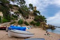 Lloret de Mar beach in Costa Brava of Catalonia, Spain Royalty Free Stock Photo