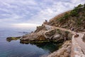 Lloret de Mar beach in Costa Brava of Catalonia, Spain Royalty Free Stock Photo