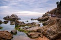 Lloret de Mar beach in Costa Brava of Catalonia, Spain Royalty Free Stock Photo