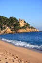 Lloret de Mar beach (Costa Brava, Spain) Royalty Free Stock Photo