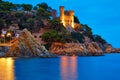 Lloret de Mar sunset at Costa Brava Catalonia Royalty Free Stock Photo