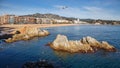 Lloret de Mar Town and Beach in Costa Brava Royalty Free Stock Photo