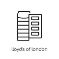 Lloyd's of London icon. Trendy modern flat linear vector Lloyd's