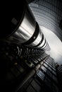 Lloyds building futuristic dramatic long exposure of modern office building looking up to sky dramatic light on glass and chrome