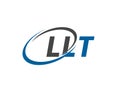 LLT letter creative modern elegant swoosh logo design Royalty Free Stock Photo