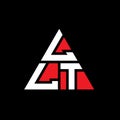 LLT triangle letter logo design with triangle shape. LLT triangle logo design monogram. LLT triangle vector logo template with red Royalty Free Stock Photo